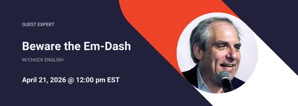 Chuck English Beware the Em-Dash